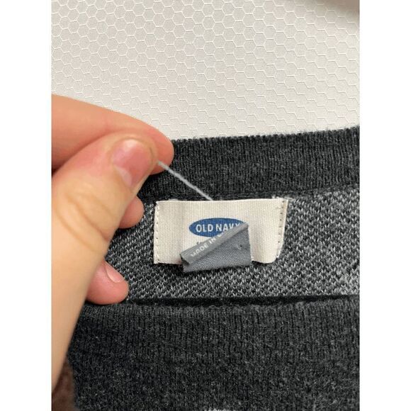 Old Navy Womens Crew neck 3/4 Sleeve Sweater Dress Gray White Polka Dot Size XS - Picture 4 of 4